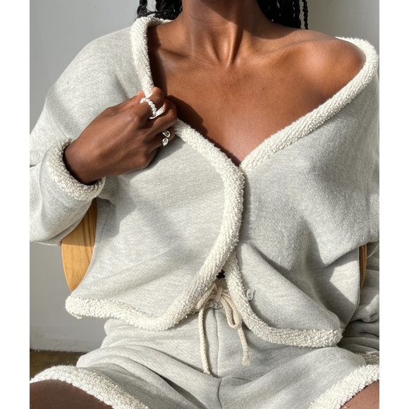 Donni poodle cotton terry cardigan grey - Picture 3 of 11